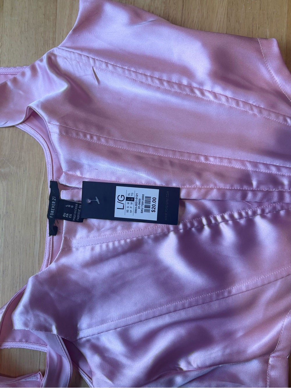 Forever 21 Light Pink Satin Tank